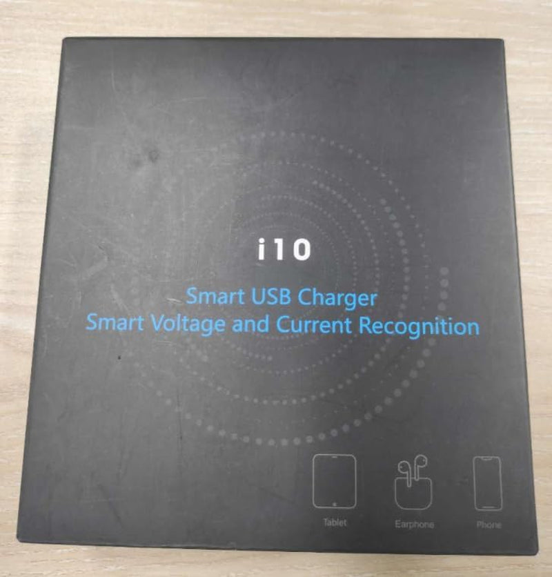 USB Charger,  60W 12A 8-Port USB Charging Station Multi Port USB Hub Charger Compact Size LCD Display Compatible with Iphone Ipad Samsung Kindle Tablet Bluetooth Earbuds and More.