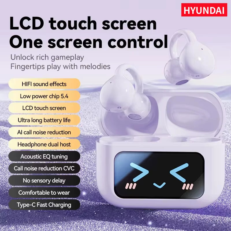 EchoGrip™ M100 ENC Ear Clip Earphones – Style, Sound, and Smart Control.