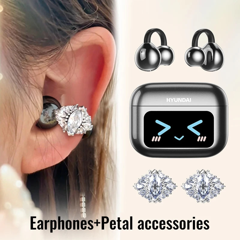 EchoGrip™ M100 ENC Ear Clip Earphones – Style, Sound, and Smart Control.