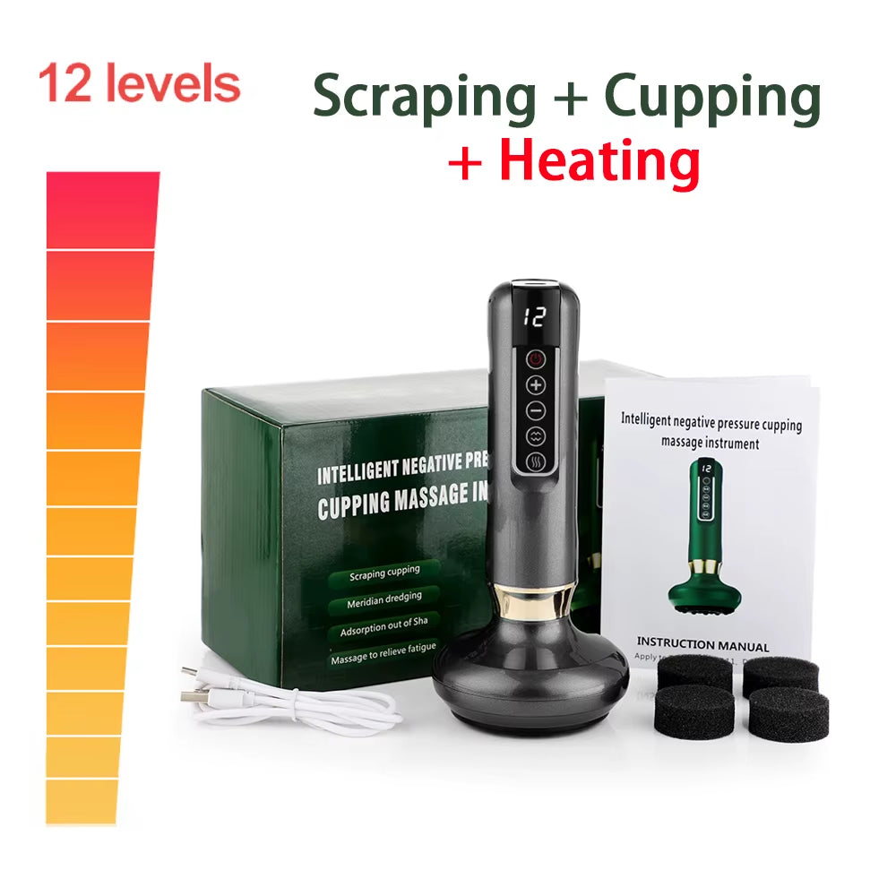 SculptEase™ Magnetic Cupping Massager: Rechargeable Body & Cellulite Scraping Machine.