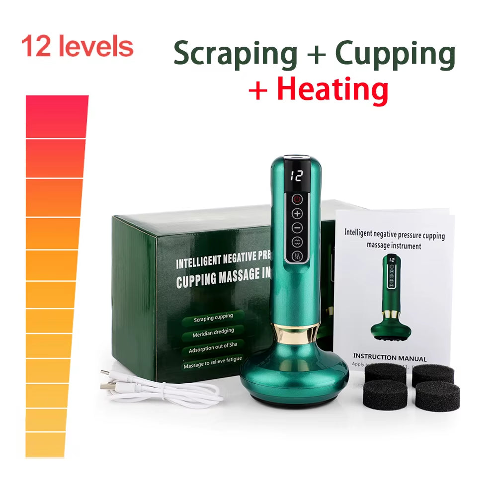 SculptEase™ Magnetic Cupping Massager: Rechargeable Body & Cellulite Scraping Machine.