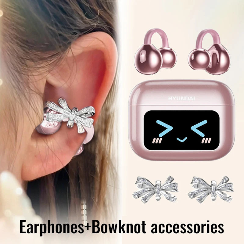 EchoGrip™ M100 ENC Ear Clip Earphones – Style, Sound, and Smart Control.
