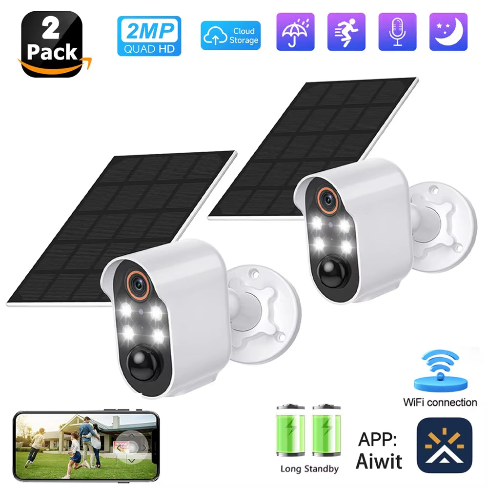 SunGuard 360: Solar-Powered WiFi PTZ Security Camera with 1080P HD Surveillance.