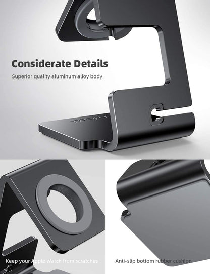 Stand for Apple Watch, Charging Stand - Desk Watch Stand Holder Charging Dock Station Compatible with Apple Watch Series SE Ultra/Series 8/7/6/5/4/3/2/1, 49Mm/45Mm/44Mm/42Mm/41Mm/ 38Mm, Black.
