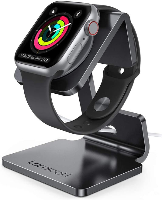 Stand for Apple Watch, Charging Stand - Desk Watch Stand Holder Charging Dock Station Compatible with Apple Watch Series SE Ultra/Series 8/7/6/5/4/3/2/1, 49Mm/45Mm/44Mm/42Mm/41Mm/ 38Mm, Black.