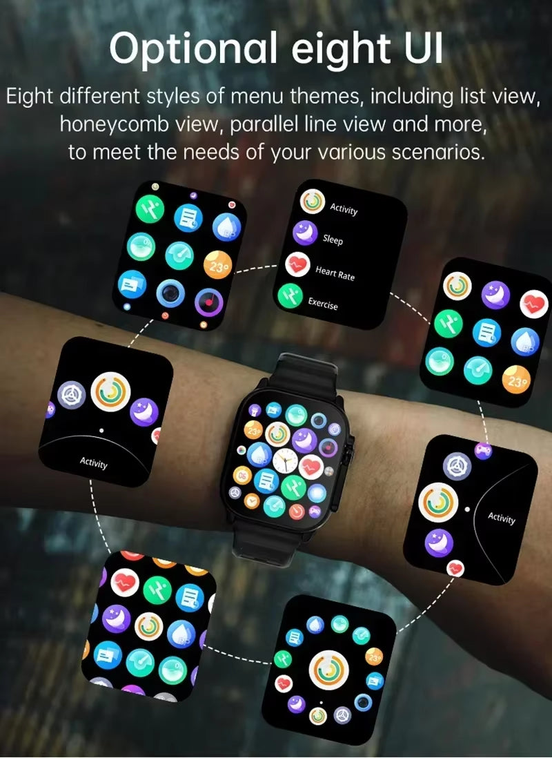 Smart Watch Bluetooth Talk Smartwatch Message Alert Heart Rate Monitor Sports Watch for Android IOS Men Women.