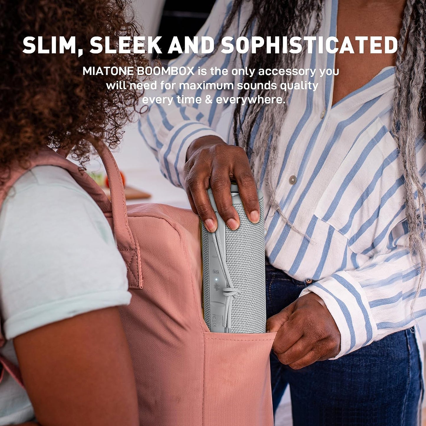 Outdoor Portable Bluetooth Wireless Speaker Waterproof - Grey.