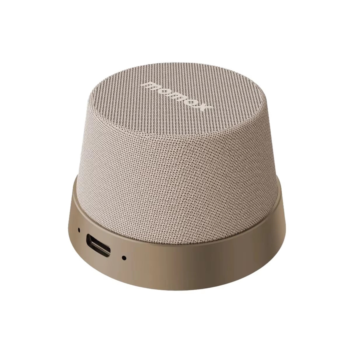 MOMAX 1-Vibe Go: Magnetic Wireless Speaker & Phone Stand with IPX6 Waterproof Protection.
