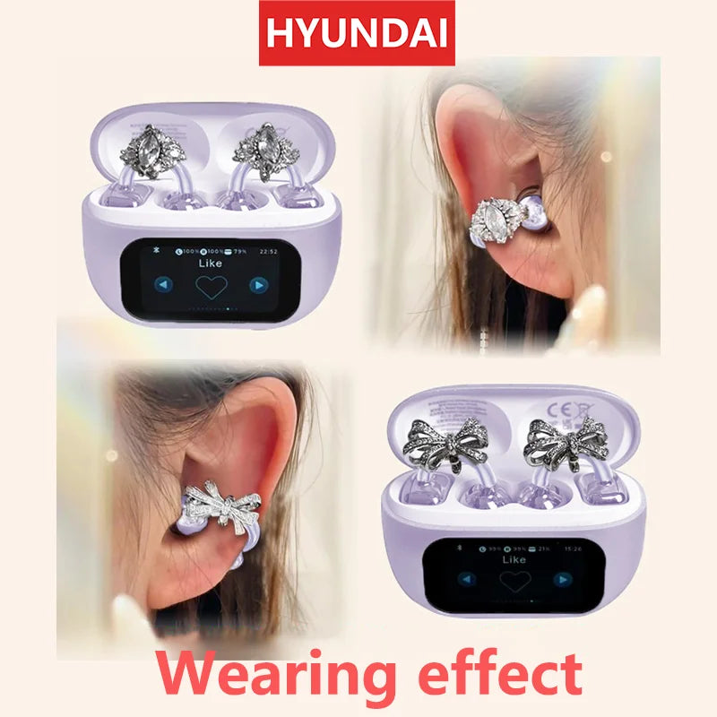 EchoGrip™ M100 ENC Ear Clip Earphones – Style, Sound, and Smart Control.