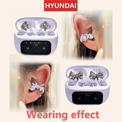 EchoGrip™ M100 ENC Ear Clip Earphones – Style, Sound, and Smart Control.