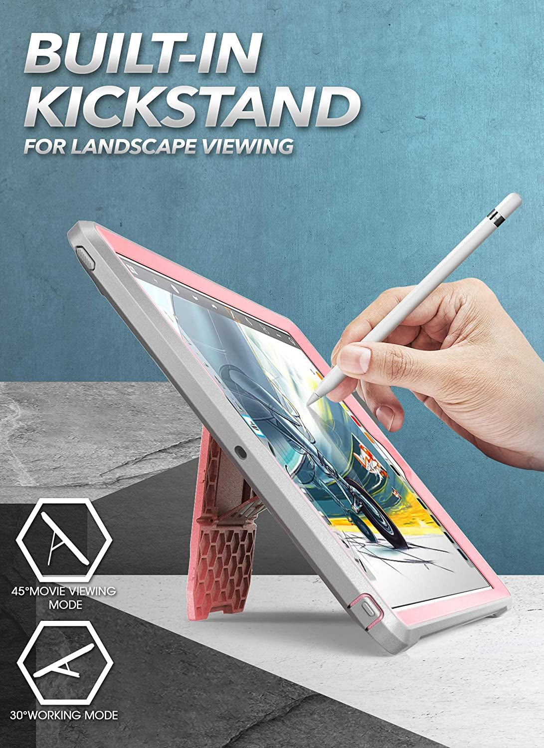 Unicorn Beetle Pro Series Case for Ipad 10.2 (2021/2020/2019), with Built-In Screen Protector Protective Case for Ipad 9Th Generation/8Th Generation/7Th Generation (Rosegold).