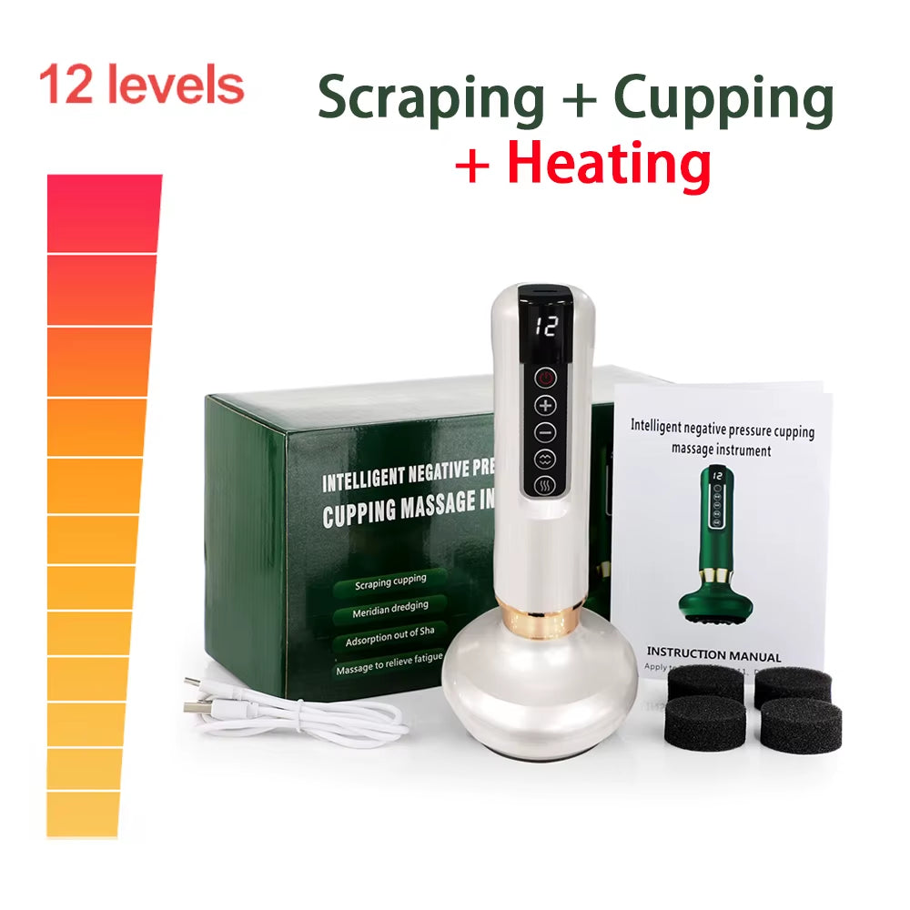 SculptEase™ Magnetic Cupping Massager: Rechargeable Body & Cellulite Scraping Machine.