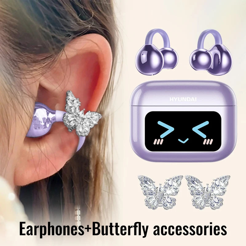 EchoGrip™ M100 ENC Ear Clip Earphones – Style, Sound, and Smart Control.