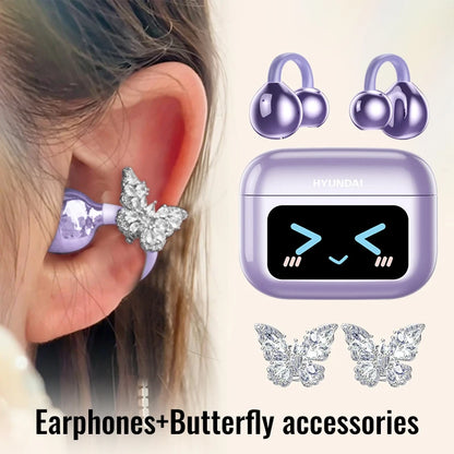 EchoGrip™ M100 ENC Ear Clip Earphones – Style, Sound, and Smart Control.