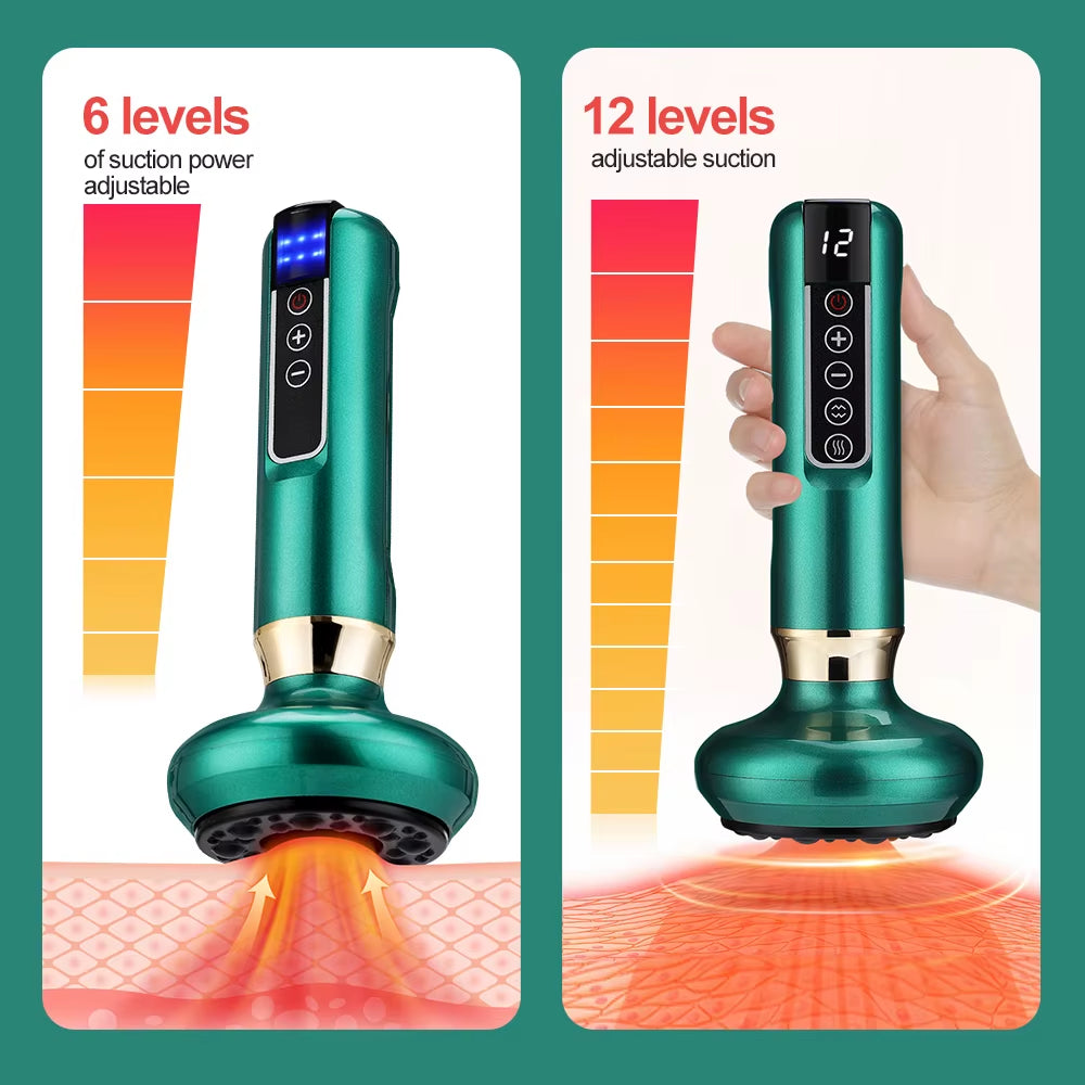 SculptEase™ Magnetic Cupping Massager: Rechargeable Body & Cellulite Scraping Machine.