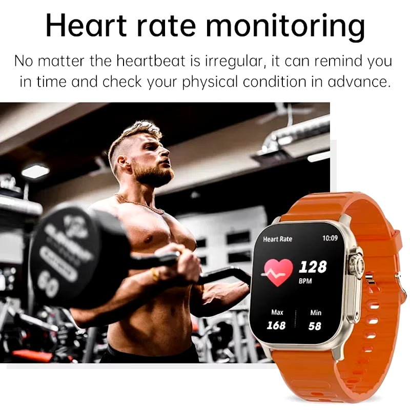 Smart Watch Bluetooth Talk Smartwatch Message Alert Heart Rate Monitor Sports Watch for Android IOS Men Women.