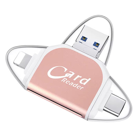 4-in-1 Card Reader Adapter – Instantly Access Your Camera Shots Anywhere.