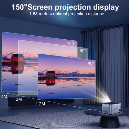 Android 11 4K Smart Projector 580ANSI 1920*1080P Full HD Wifi6 BT5.0 Allwinner H713 Voice Control Home Cinema Theater.