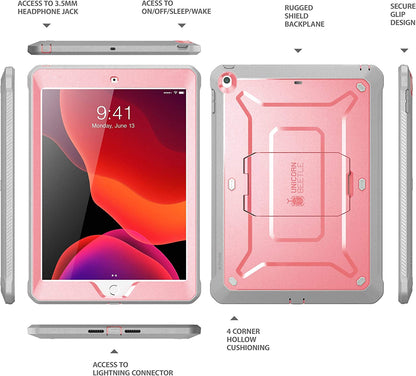 Unicorn Beetle Pro Series Case for Ipad 10.2 (2021/2020/2019), with Built-In Screen Protector Protective Case for Ipad 9Th Generation/8Th Generation/7Th Generation (Rosegold).