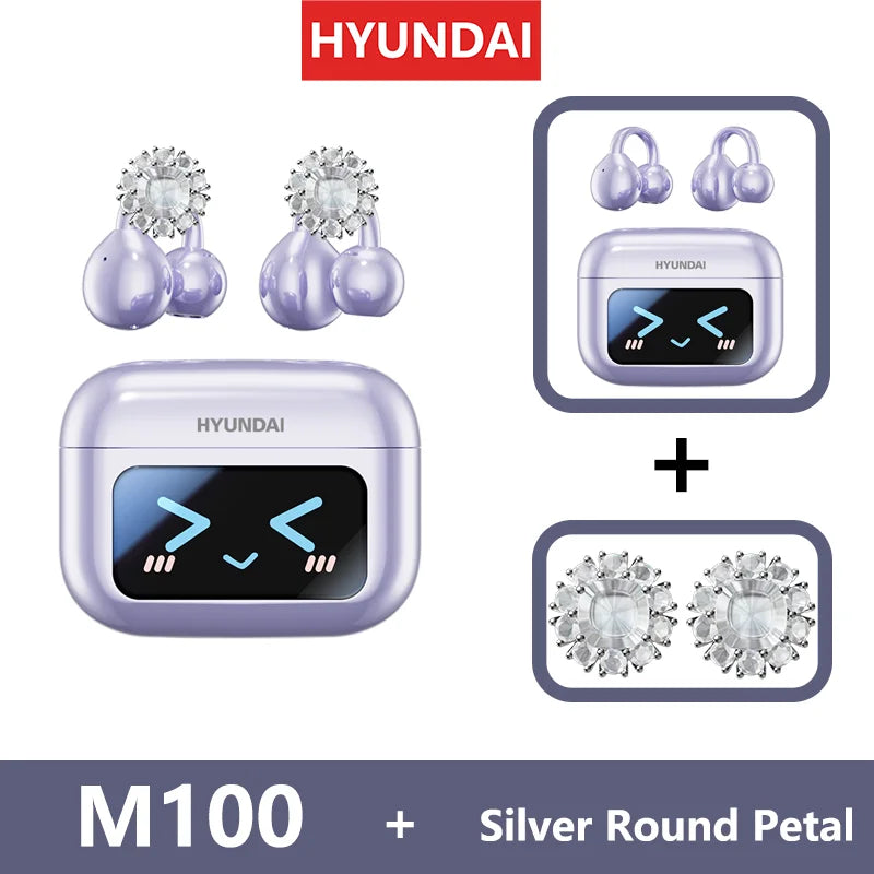 EchoGrip™ M100 ENC Ear Clip Earphones – Style, Sound, and Smart Control.
