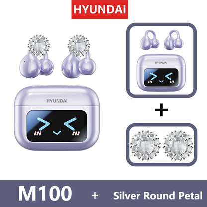EchoGrip™ M100 ENC Ear Clip Earphones – Style, Sound, and Smart Control.