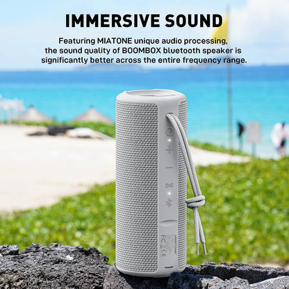 Outdoor Portable Bluetooth Wireless Speaker Waterproof - Grey.