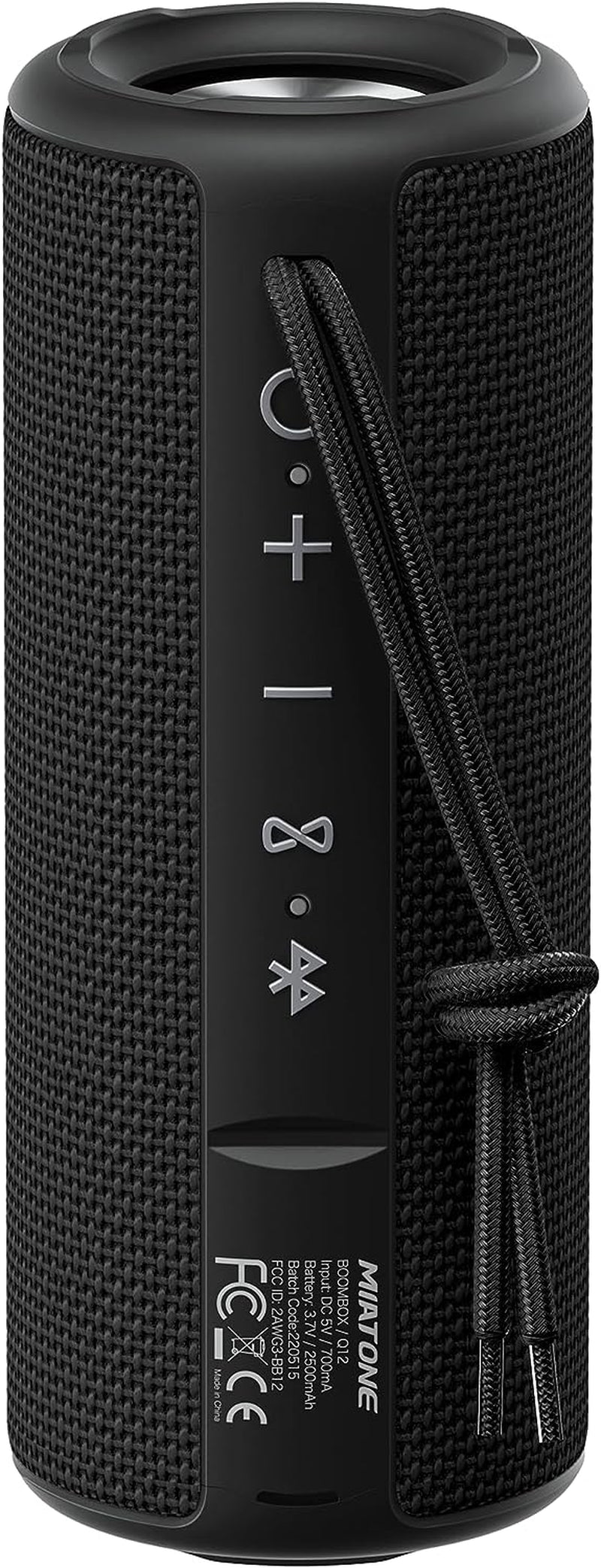 Outdoor Portable Bluetooth Speakers Waterproof Wireless Speaker for Camping (Black).