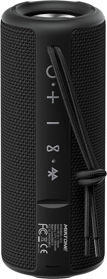 Outdoor Portable Bluetooth Speakers Waterproof Wireless Speaker for Camping (Black).