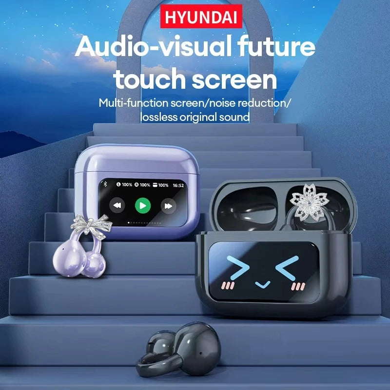 EchoGrip™ M100 ENC Ear Clip Earphones – Style, Sound, and Smart Control.