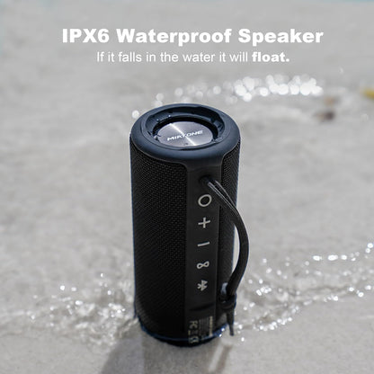 Outdoor Portable Bluetooth Speakers Waterproof Wireless Speaker for Camping (Black).