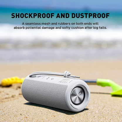 Outdoor Portable Bluetooth Wireless Speaker Waterproof - Grey.