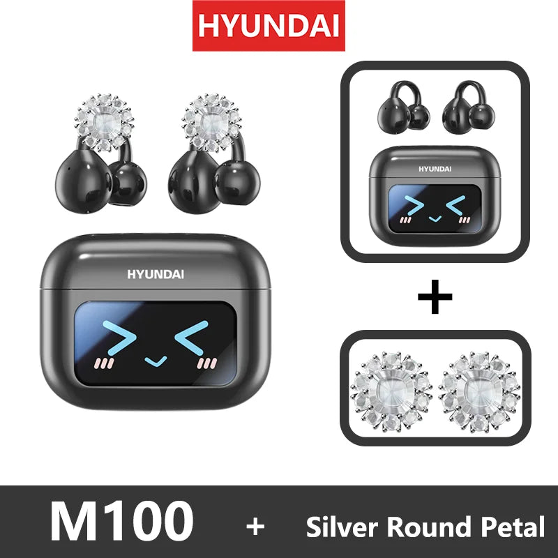 EchoGrip™ M100 ENC Ear Clip Earphones – Style, Sound, and Smart Control.